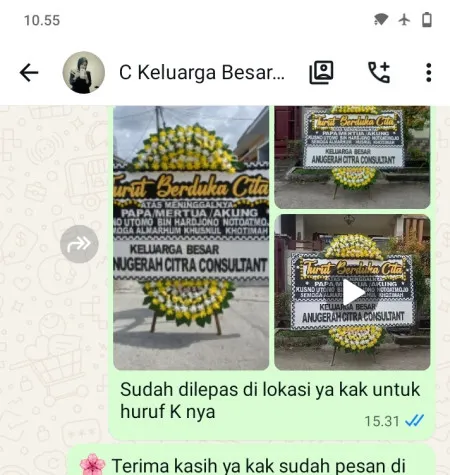 Pengiriman Papan Bunga Duka Living World Alam Sutera