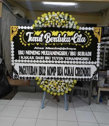 Papan Bunga Duka Living World Alam Sutera